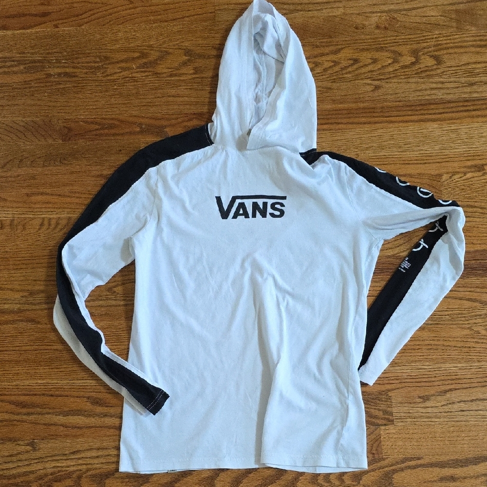Vans White and Black Logo Hoodie
